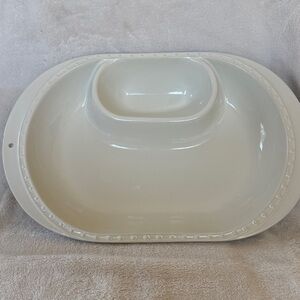 Nora Fleming Retired Pearl Dot Chip & Dip Platter